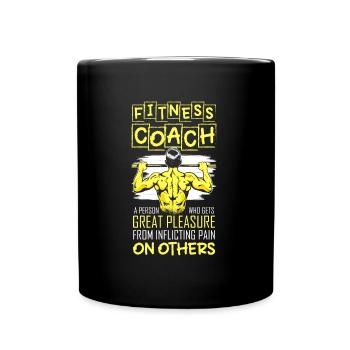 Fitness Trainer Bench Press - Full Colour Mug - black - Front