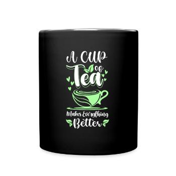 Teacup Relaxation Tea Lovers Winter - Full Colour Mug - black - Front