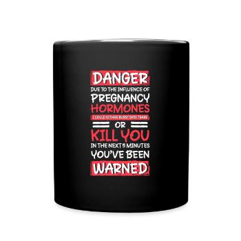 Bébé enceinte Progéniture de la future mère - Mug uni - noir - Devant