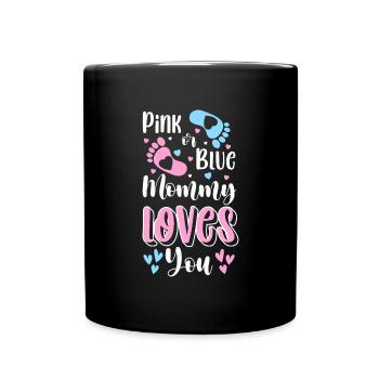 Baby bump mom mom - Full Colour Mug - black - Front