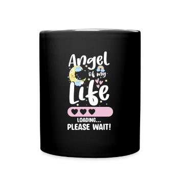 Baby belly birth Expectant mother offspring - Full Colour Mug - black - Front