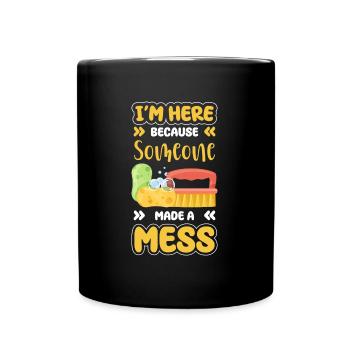 Nettoyeur de balais et de seaux artisan - Mug uni - noir - Devant