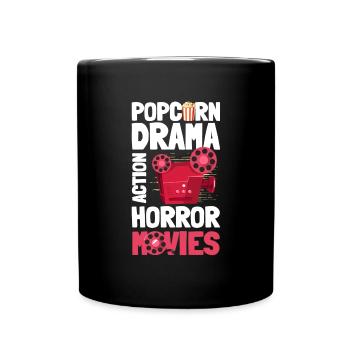 Filmliebhaber Action Hollywood - Tasse einfarbig - Schwarz - Vorne