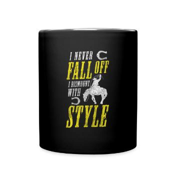 Selle de cowboy - Mug uni - noir - Devant