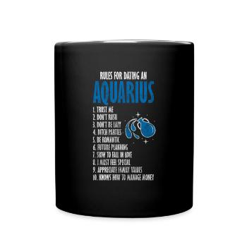 Zodiac sign January Astrology Moon - Full Colour Mug - black - Front