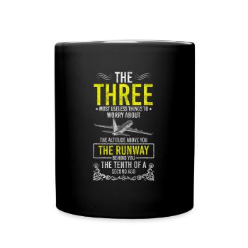 Airplane Work Aviation Sport Glider - Full Colour Mug - black - Front