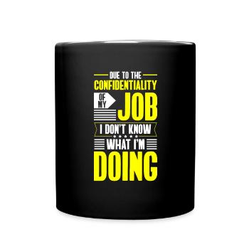 Artisanat Travail Père Humour - Mug uni - noir - Devant