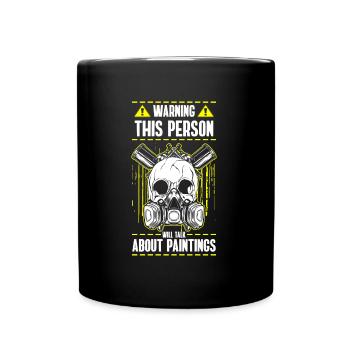 Painter spray can varnisher work - Full Colour Mug - black - Front