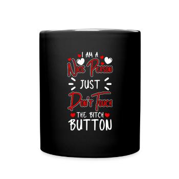 Nur Gucken Lustig Ärger - Tasse einfarbig - Schwarz - Vorne