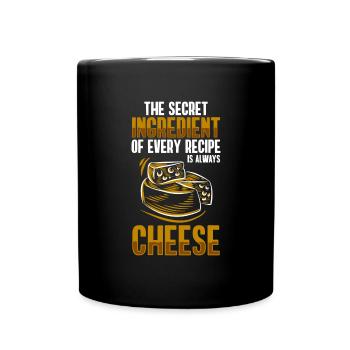 Käse Lecker Lebensmittel - Tasse einfarbig - Schwarz - Vorne