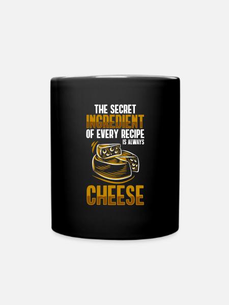 Käse Lecker Lebensmittel - Tasse einfarbig - Schwarz