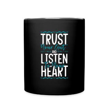 Yoga positif Exercice Amour de soi - Mug uni - noir - Devant