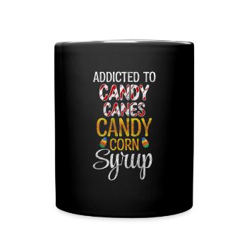 Dessert Naschkatze Lutscher - Tasse einfarbig - Schwarz - Vorne
