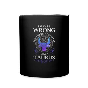 Symbole de la Terre du zodiaque - Mug uni - noir - Devant
