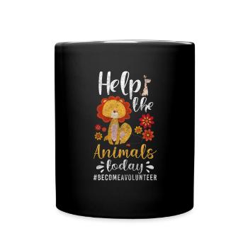 Tierschützer Veganer Fleischlos - Tasse einfarbig - Schwarz - Vorne