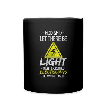 Electronics Technician Craft Watt Work - Full Colour Mug - black - Front