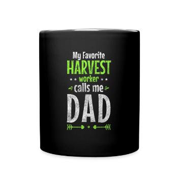 Farmer Field Worker Tractor Field - Full Colour Mug - black - Front