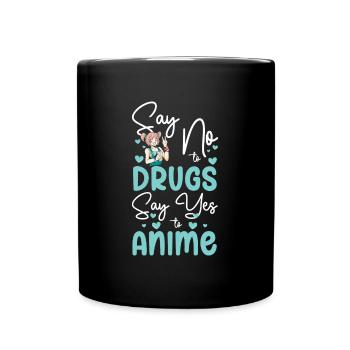 Anime Japanese Art Asian - Full Colour Mug - black - Front