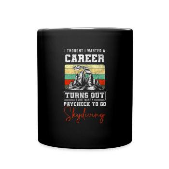 Parachute Adrenaline Paragliding - Full Colour Mug - black - Front