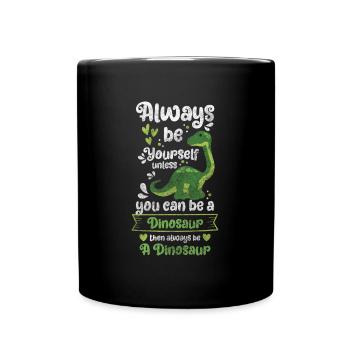 Dinosaur Fossil Triceratops Childhood - Full Colour Mug - black - Front