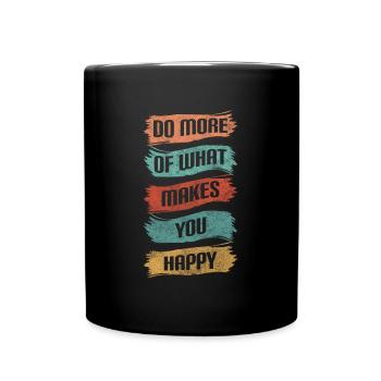 Motivation Geld Glücksbringer - Tasse einfarbig - Schwarz - Vorne