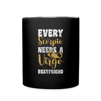 Scorpio Birth Astrology Symbol - Full Colour Mug - black - Front