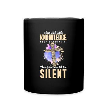 Totem Crâne Corbeau Liberté - Mug uni - noir - Devant
