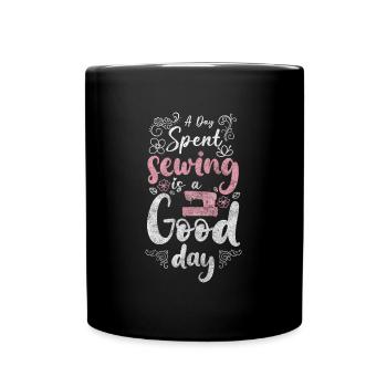 Vêtements à l’aiguille au Crochet à la main - Mug uni - noir - Devant