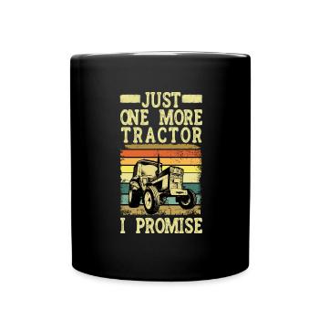 Traktorliebhaber Lustiges Traktorgeschenk - Tasse einfarbig - Schwarz - Vorne