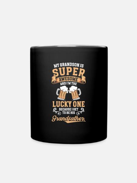 Oma Enkelkind Geburt - Tasse einfarbig - Schwarz