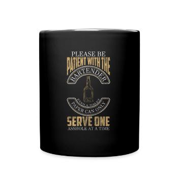 Barman Boissons alcoolisées Pourboires - Mug uni - noir - Devant