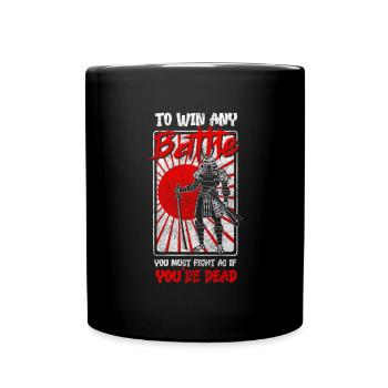 Fighter Martial Arts Asian Sword Fighting - Full Colour Mug - black - Front