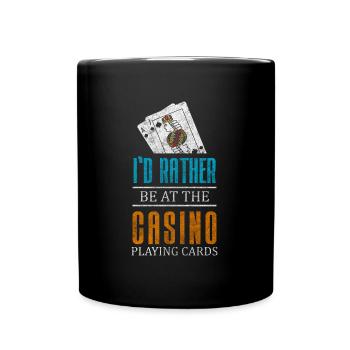 Card Game Cards Poker Face Poker - Full Colour Mug - black - Front