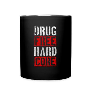 Drogenfrei Nüchtern Gesund Joint - Tasse einfarbig - Schwarz - Vorne