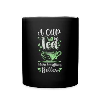 Tea Lover Recreation Herbal Teapot - Full Colour Mug - black - Front