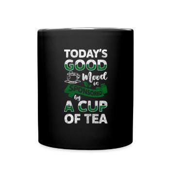 Tee Auszeit Wärme Teekanne - Tasse einfarbig - Schwarz - Vorne