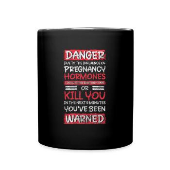 Pregnant Dad Big Love Belly - Full Colour Mug - black - Front