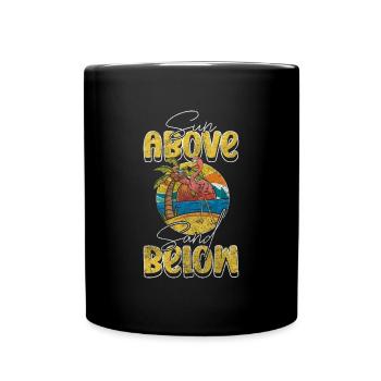 Summer Palm Trees Summer Vacation Recreation - Full Colour Mug - black - Front
