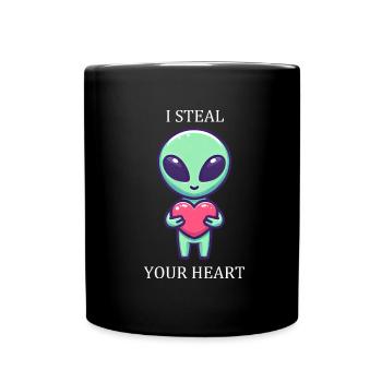 Amour extraterrestre - Les cœurs de la Saint-Valentin dans l’espace - Mug uni - noir - Devant