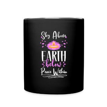 Méditation Namaste Illumination - Mug uni - noir - Devant