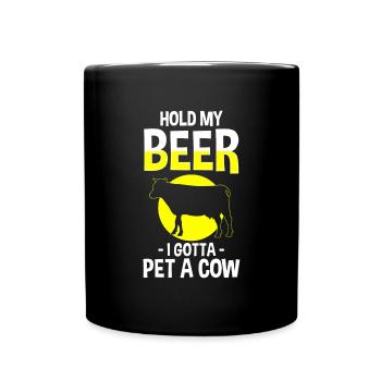 Cow, Dairy Farmer, Animal, Animal Love - Full Colour Mug - black - Front