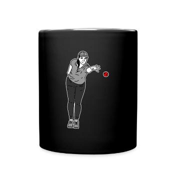 Joueur de pétanque Gaucher - Mug uni - noir - Devant