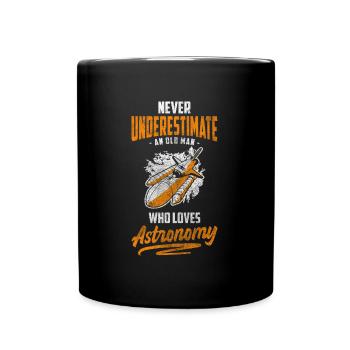 Astronomie Forschung Astronaut Hobby - Tasse einfarbig - Schwarz - Vorne