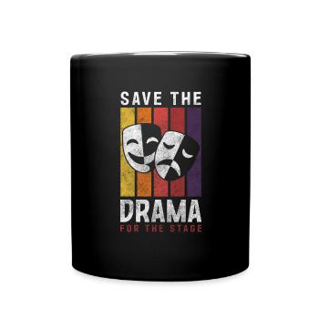 Dramaqueen rampenlicht ärger - Tasse einfarbig - Schwarz - Vorne
