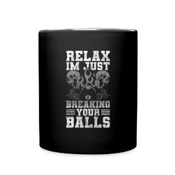 Pool Der Meister - Tasse einfarbig - Schwarz - Vorne