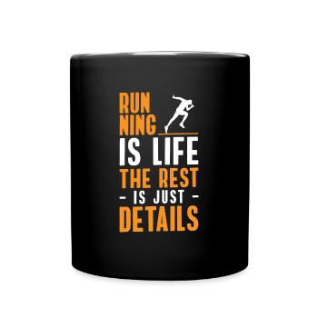 Marathon runner endurance jogging triathlete - Full Colour Mug - black - Front