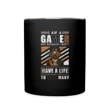Zocker Spieler Liga Game - Tasse einfarbig - Schwarz - Vorne