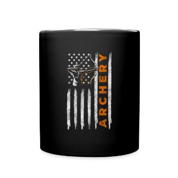 Archery Sports Bow Targets Shooting Festival - Full Colour Mug - black - Front