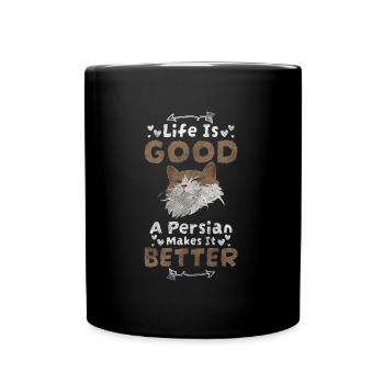 Cat pedigree cat fur cat fan - Full Colour Mug - black - Front