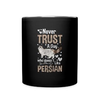 Katze Katzenmama Katzenhaare Hauskatze - Tasse einfarbig - Schwarz - Vorne
